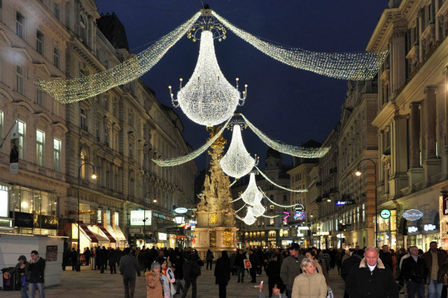 Weihnachtsbeleuchtung am Wiener Graben