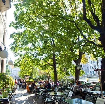 Café Rüdigerhof Wien Gastgarten